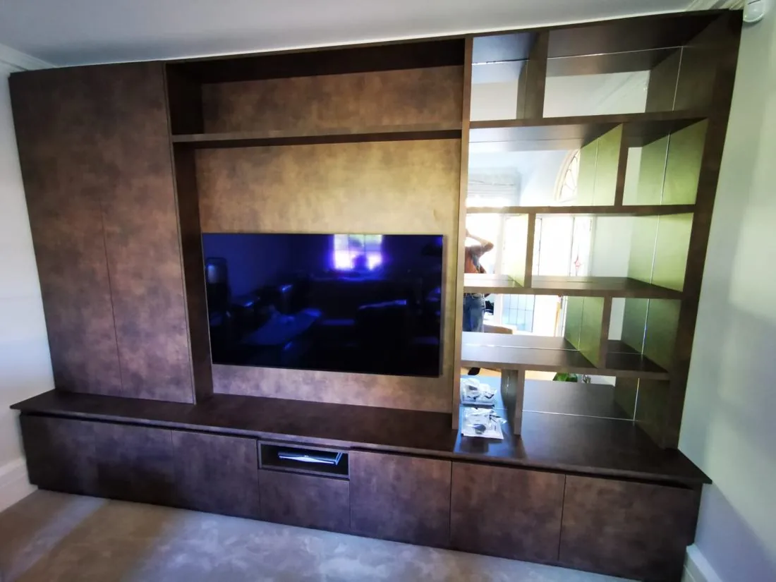 Bespoke angled fitted furniture